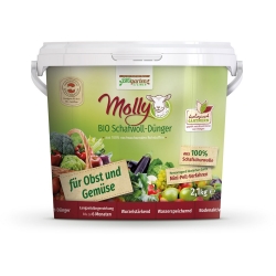 Molly BIO Schafwolldünger für Obst und Gemüse 2,1kg, 1kg, Molly