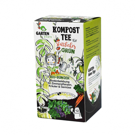 Kompost-Tee für sattliches grün Gartenleben 12 Beutel á 45 ml