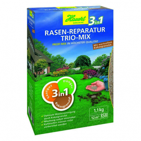 Rasen-Reparatur TRIO-MIX 3in1 | 1,1kg, lücken, rasen, trio